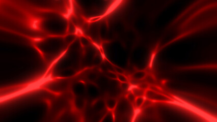 An abstract background of glowing veins of red on black.
