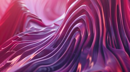  Vibrant 3D Digital Waves in Pink and Purple with Enhanced Depth and Texture