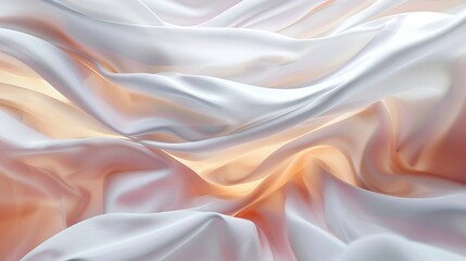 Fototapeta premium - Abstract 3D artwork featuring flowing fabric in a smooth, elegant style., High-resolution, 4K image with sharp focus showcasing a dynamic, abstract background.