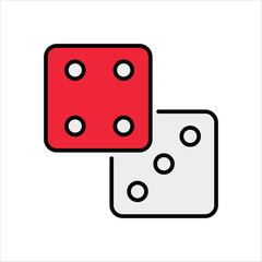 Dices vector icon