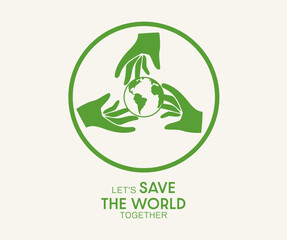 Save the world Concept illustration, vector