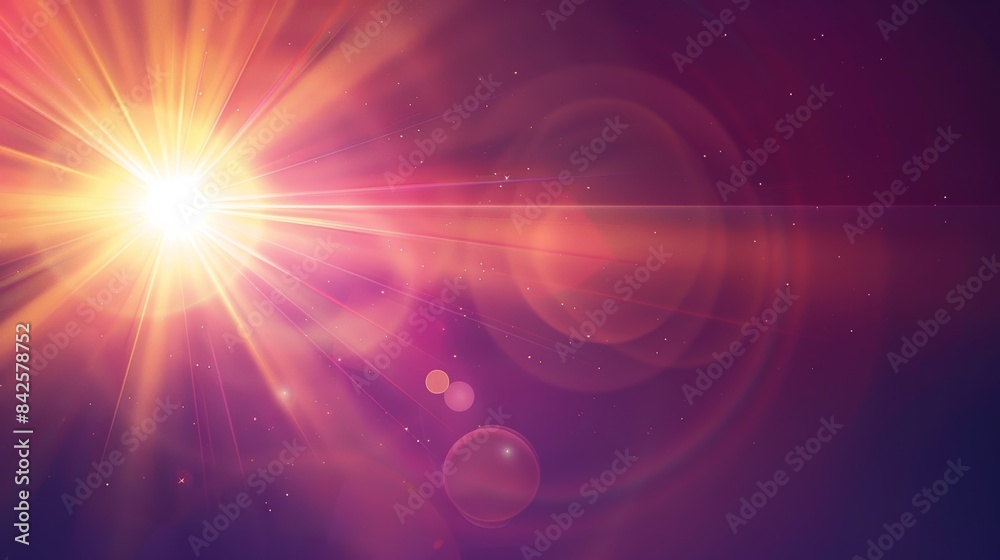 Poster a dramatic gradient background with a sharp lens flare overlay, capturing a sense of intensity and p