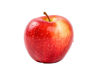 a red apple with water drops on it