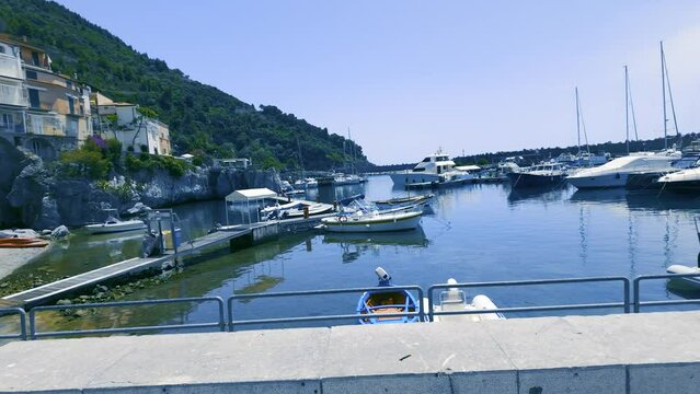 Vista a livello del mare del porticciolo di Maratea(Potenza Basilicata)