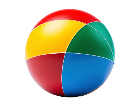 a colorful ball with four different colors