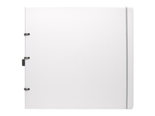 a white binder with a lock