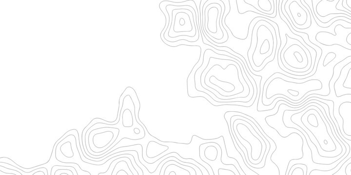 Black and white lines seamless Topographic map patterns, topography line map. Vintage outdoors style. The stylized height of the topographic map contour in lines and contours isolated on transparent.