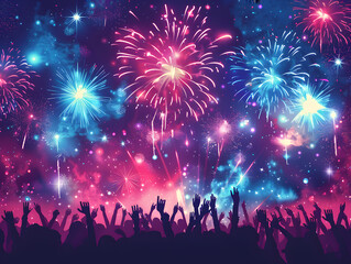 Vibrant Live Music Celebration Scene for 4th of July Promotion