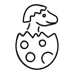 dino egg brush strokes on a white background. Vector illustration.