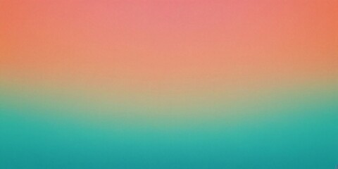 Obraz premium Summer Poster Design: Abstract Grainy Gradient Background with Orange, Teal, Green, and Pink Noise Texture Effect 