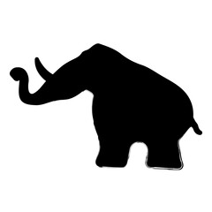 mammoth brush strokes on a white background. Vector illustration.