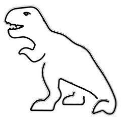 trex brush strokes on a white background. Vector illustration. © Oleh