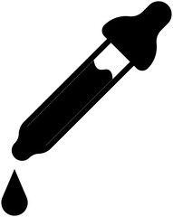 Dropper icon.Tincture icon.Pipette symbols
