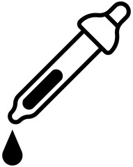 Dropper icon.Tincture icon.Pipette symbols
