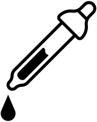 Dropper icon.Tincture icon.Pipette symbols

