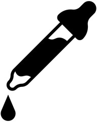 Dropper icon.Tincture icon.Pipette symbols
