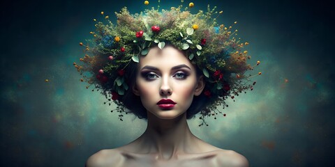 Surreal womancore, minimalistic