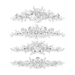 Naklejka premium Hand Drawn Flower Bouquet Arrangement