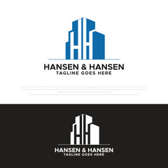 letter H home bulding creative unique logo