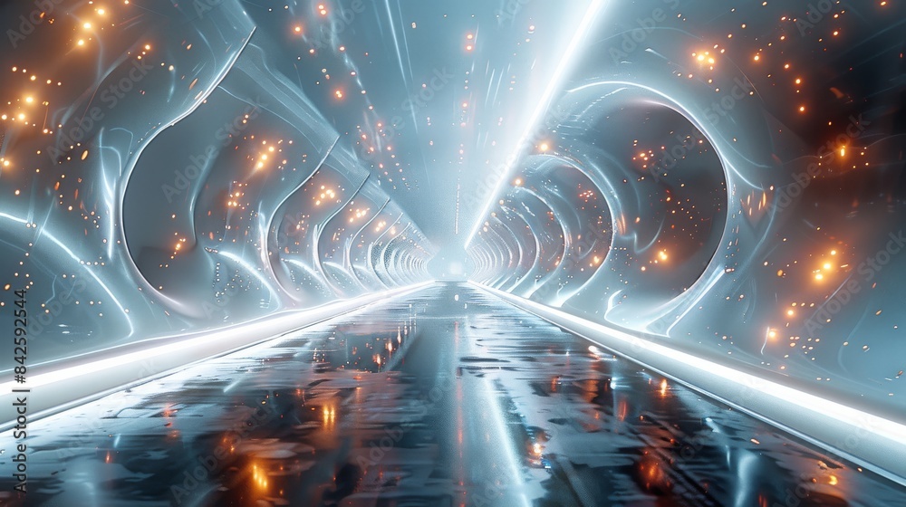 Poster A background with a full sense of technology. Don't have too many complex elements. The background should have a sense of speed. Generative AI.