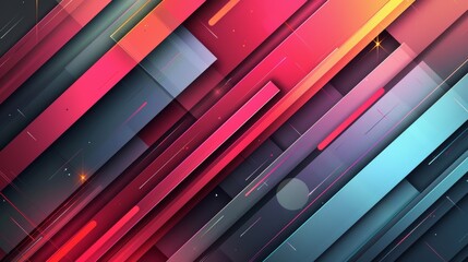 Obraz premium Abstract Background with Diagonal Stripes and Bright Colors, Perfect for Modern and Futuristic Design