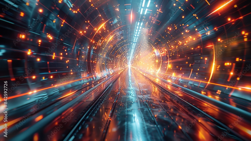 Poster A background with a full sense of technology. Don't have too many complex elements. The background should have a sense of speed. Generative AI.