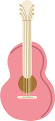 Guitare Picnic colorful doodle icon. Outdoor Vector illustration. Hand drawn flat style.