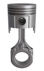 Piston 3D isolated on trasparent background