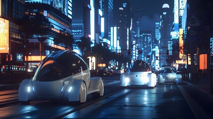 Inspiration fueling the design of autonomous vehicles in a sleek, futuristic city