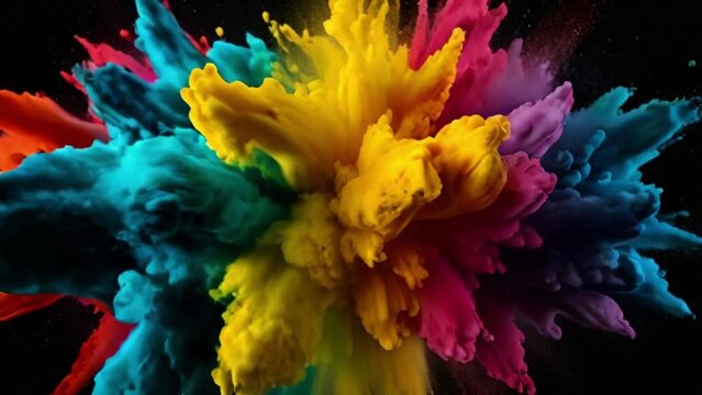 black background color explosion. seamless looping 4k video