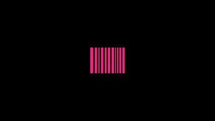 Minimalist Pink Barcode on Black Background