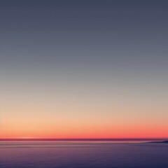 Fototapeta premium Minimal sunrise, horizon line, wide angle, warm hues for a peaceful background