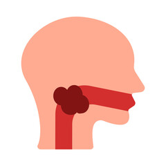 Throat Cancer Flat Icon
