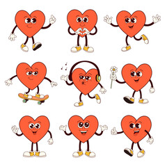 Joyful Hearts: Animated Anthromorphic Heart Characters