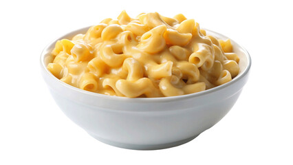 A bowl of creamy lobster mac and cheese. isolated on Transparent background.