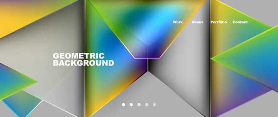 Gradient triangle geometric minimal wallpaper