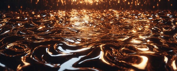a close up of a shiny surface with a lot of gold