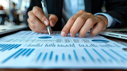 A man is writing with a pen on a piece of paper