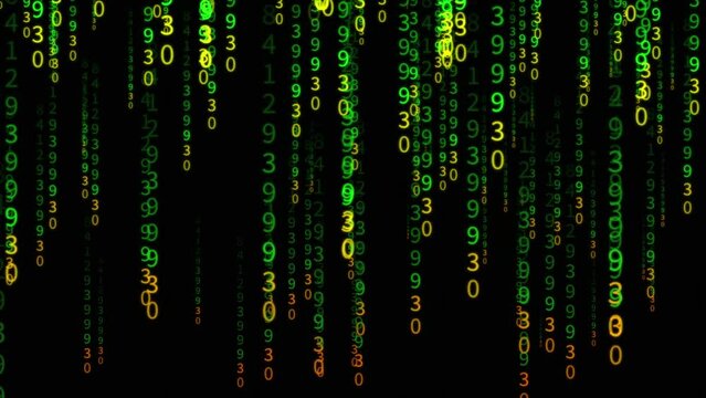 High-Tech Binary Code Screen background animation 