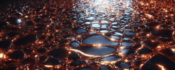a close up of a bunch of bubbles on a surface