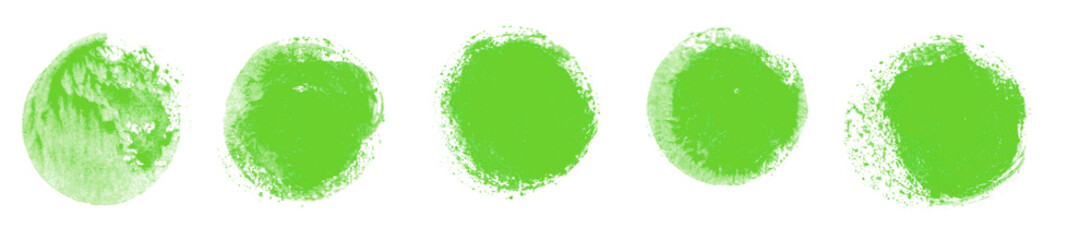 Gemalte Kreise mit Textfreiraum in grün