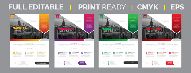 Business flyer template bundle design (full editable) new stylish flyer design, leaflet design, leaflet bundle, corporate flyer
