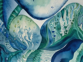 Fototapeten abstract background with waves © alvian