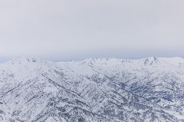 
View of the Western Tien Shan in Central Asia from the Amirsoy ski resort near Tashkent, Uzbekistan