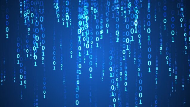 binary code drops background animation 