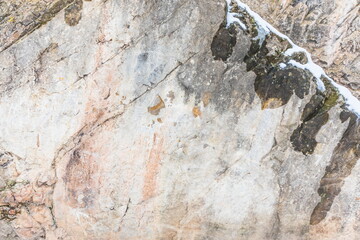 Petroglyphs of Khodzhikent near the Tien Shan in the Ugam-Chatkal National Park, near Tashkent, Uzbekistan. Park of ancient rock carvings of goats