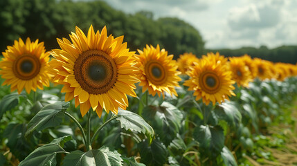 field of sunflowers