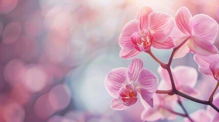 Obraz premium Orchid in the hue of pink