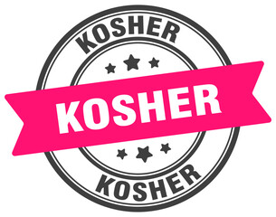 Fototapeta premium kosher stamp. kosher label on transparent background. round sign