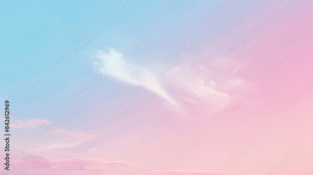 Aufkleber a soft pastel gradient background transitioning smoothly from light pink to baby blue, perfect for a